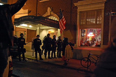 watching the demonstration
